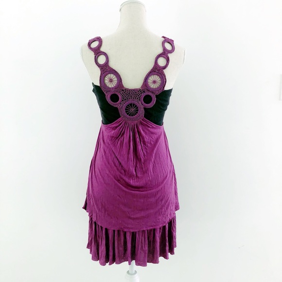 Free People Two-toned Dress 💜🖤 - Picture 2 of 3